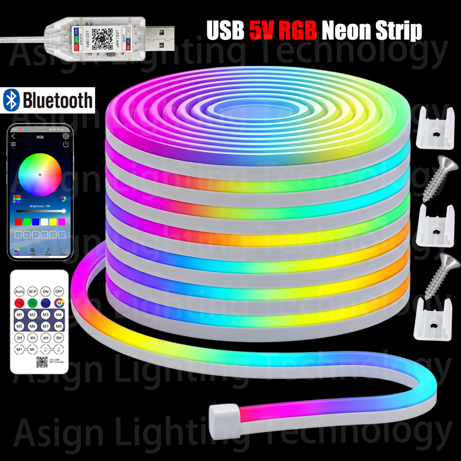 Gaming Accessories Led - Smart RGB Neon Rope Light 5V