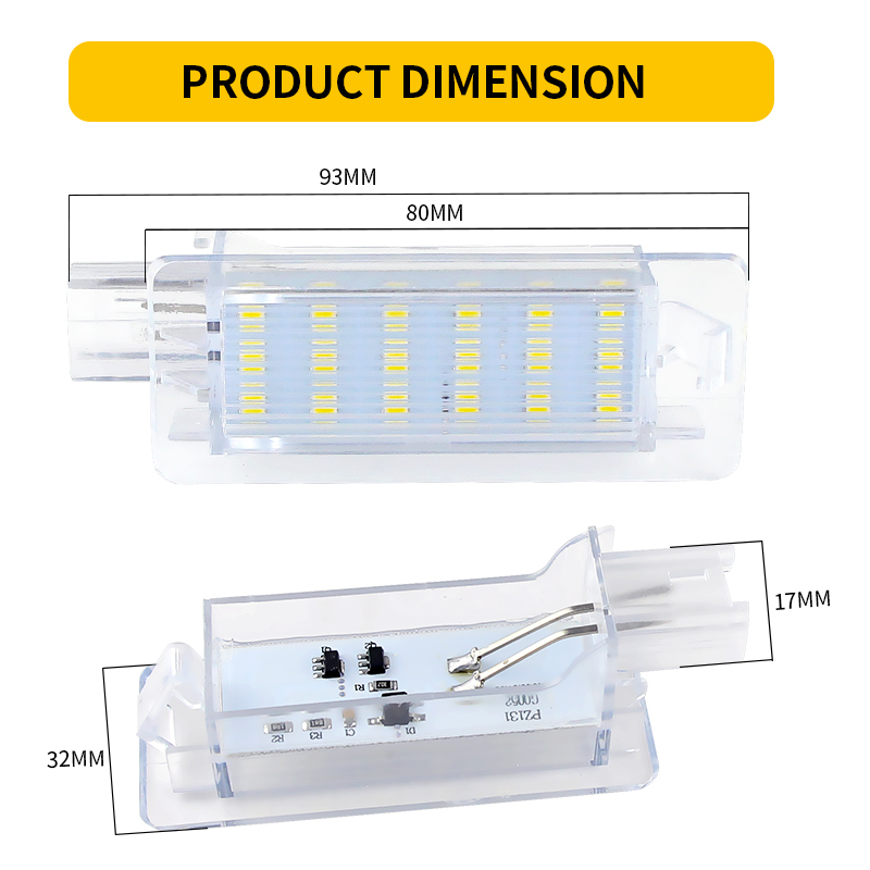 Gaming Equipment Accessories - 2PCS LED License Number Plate Lights