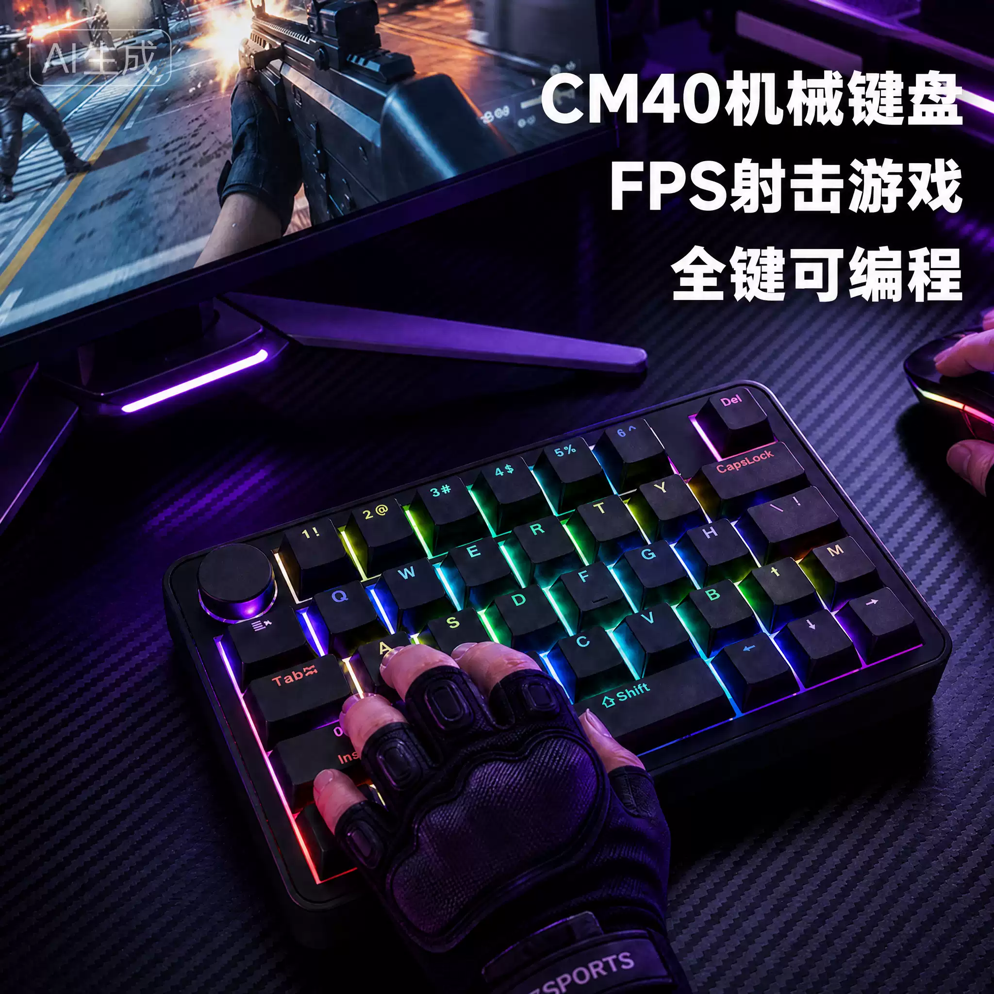 CM40 38keys Wired Keyboard  Cu - Gaming Accessories Drawing recension och pris
