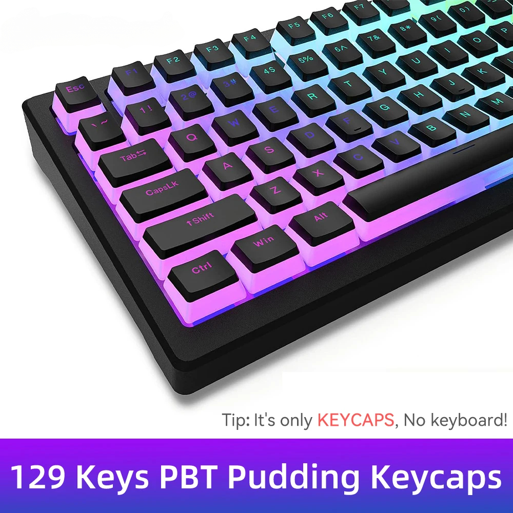 New Pudding PBT Keycaps 129 Ke - Gaming Accessories Razer recension och pris