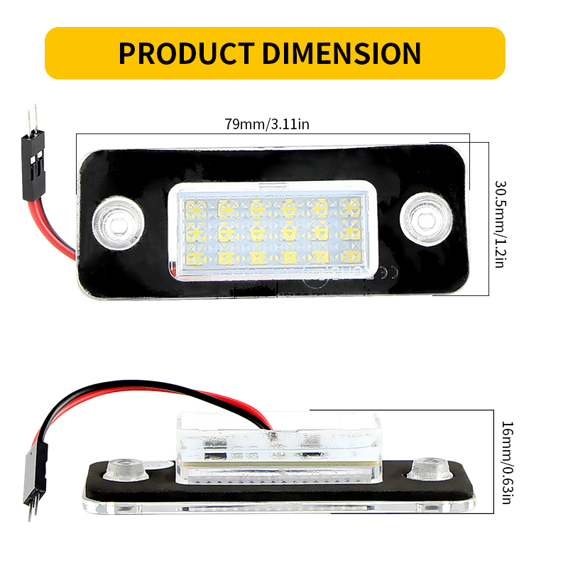 2PCS LED License Plate Lights  - Gaming Equipment Accessories recension och pris