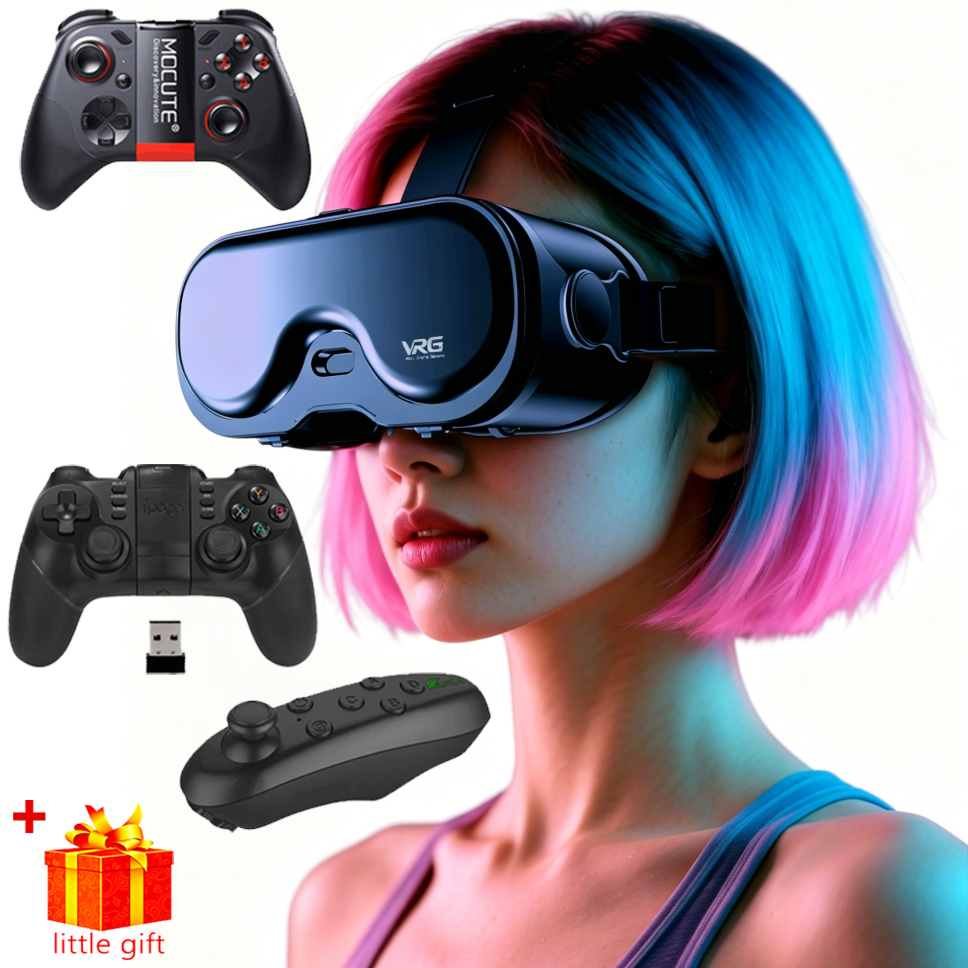 VR Glasses 3D Headset Virtual  - Gaming Accessories For 8 Year Old recension och pris