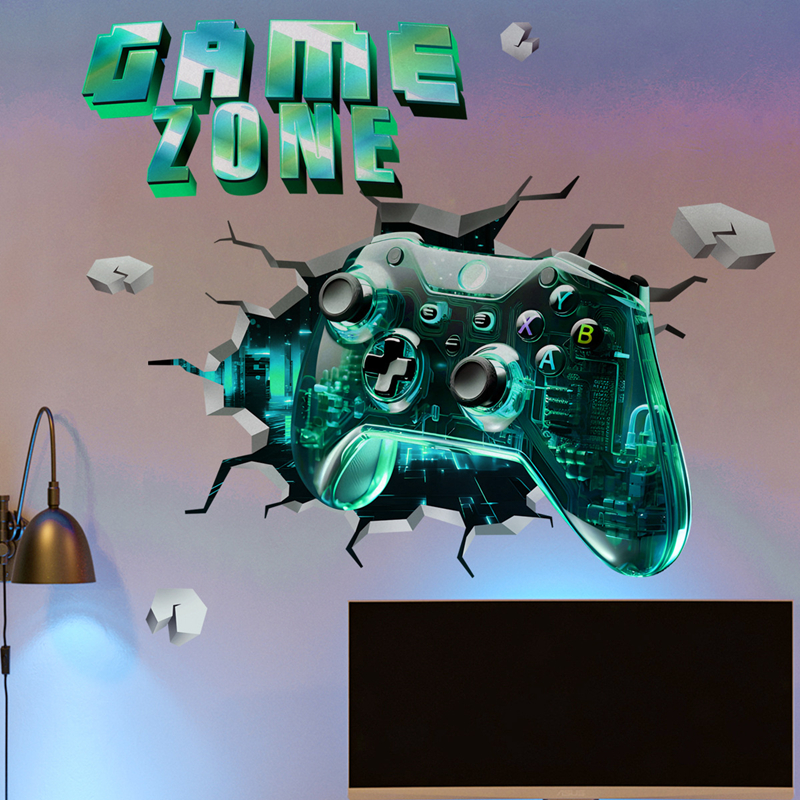 Game Zone Gaming Mural Broken  - Gaming Accessories Wallpaper recension och pris