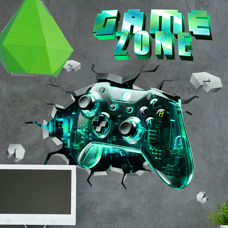 Game Zone Gaming Mural Broken  - Gaming Accessories Wallpaper recension och pris