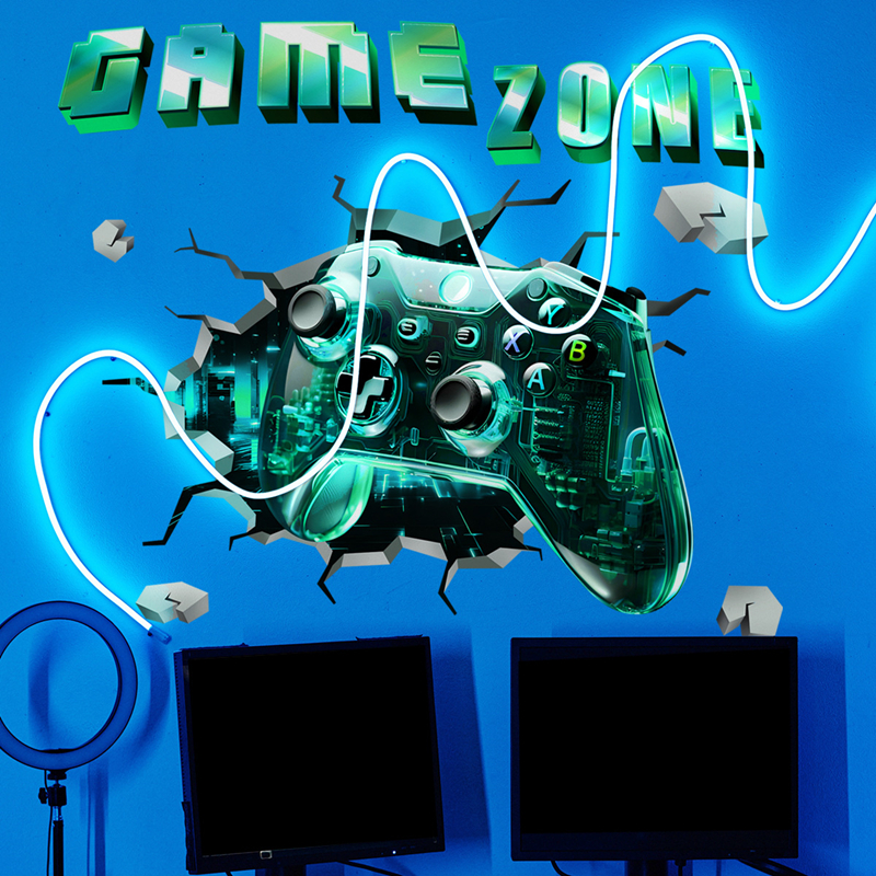 Game Zone Gaming Mural Broken  - Gaming Accessories Wallpaper recension och pris