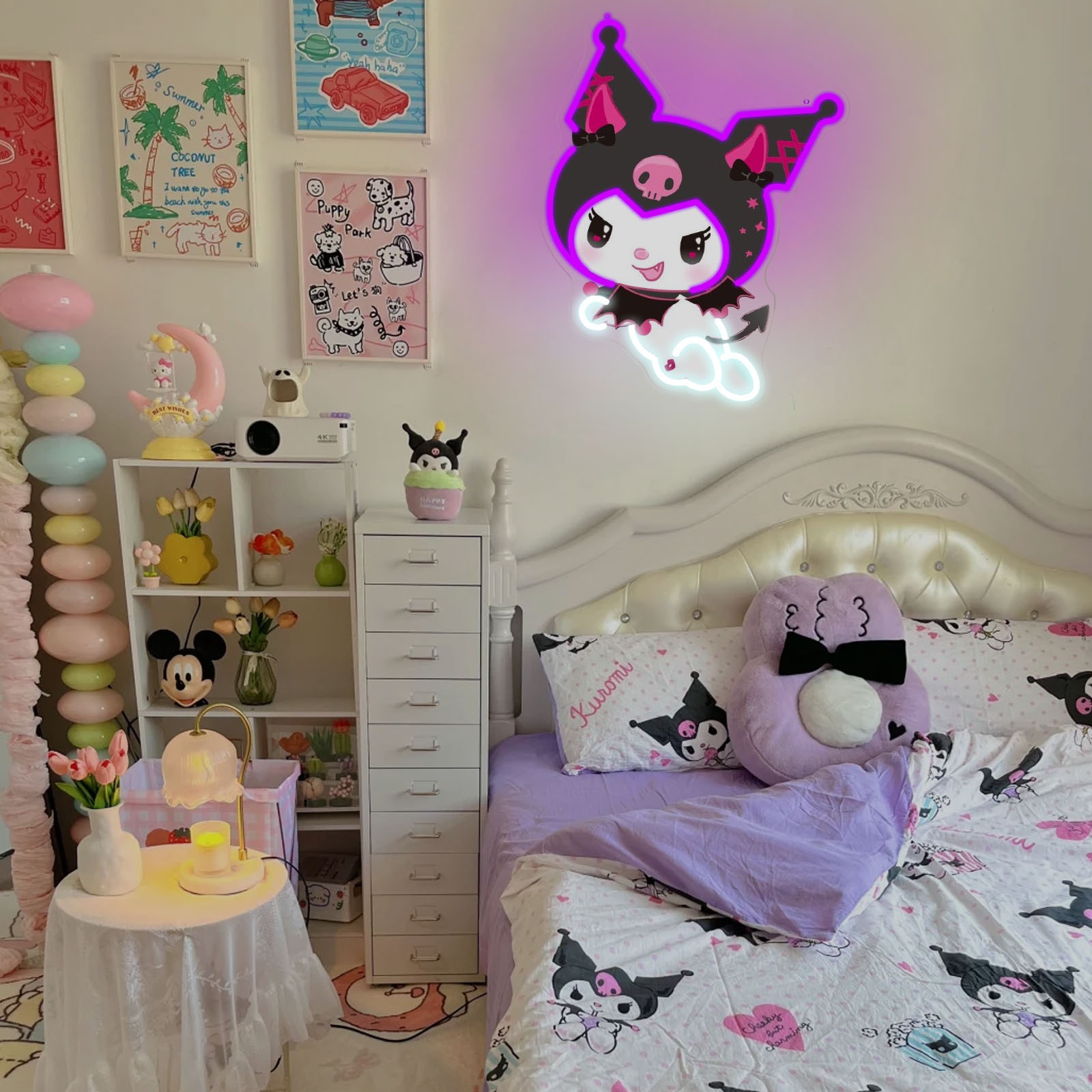 Kuromi LED Neon Sign Purple Gl - Gaming Accessories Led recension och pris