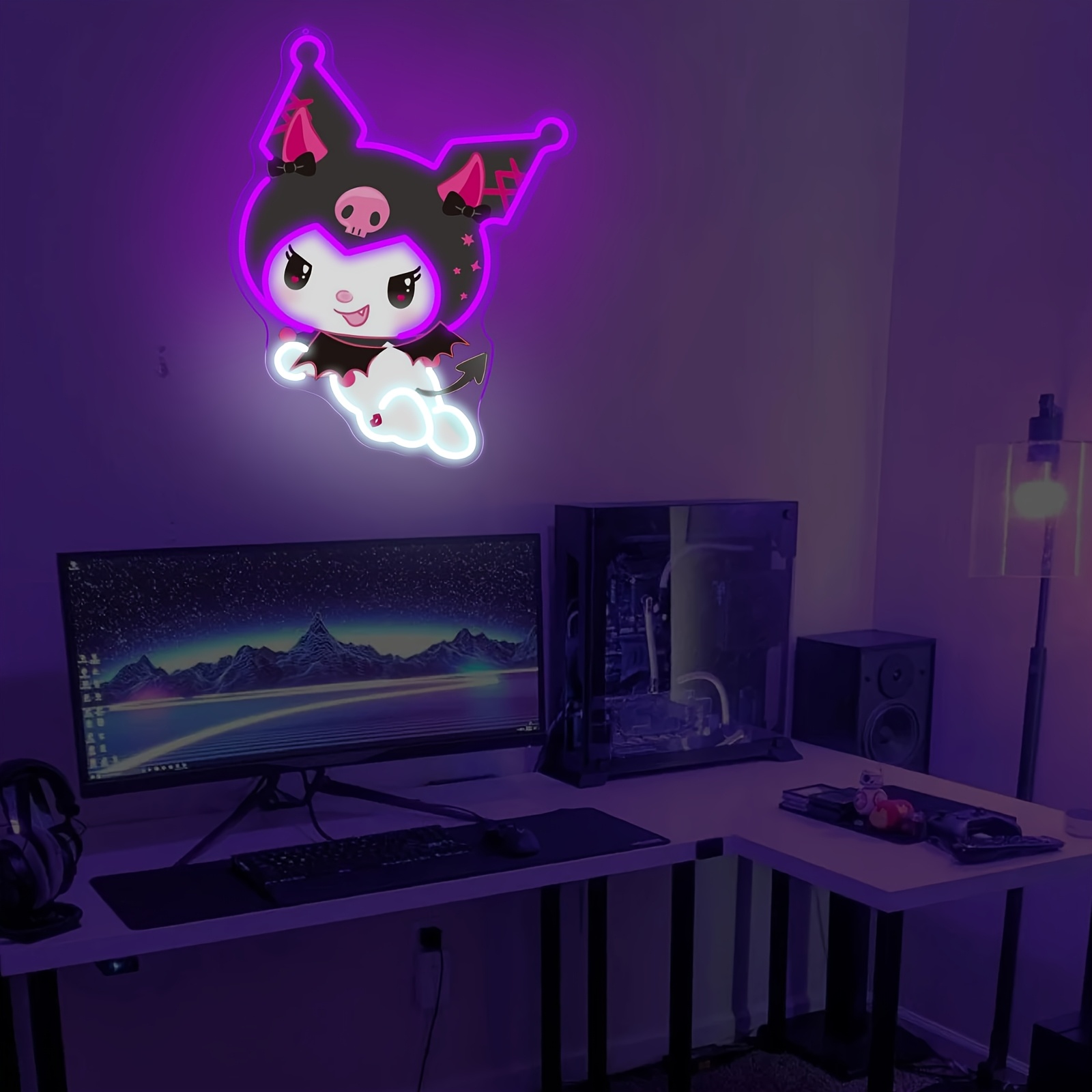 Kuromi LED Neon Sign Purple Gl - Gaming Accessories Led recension och pris