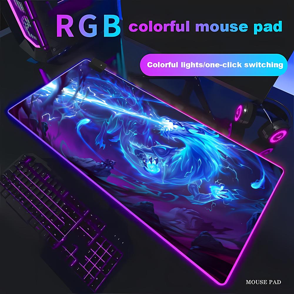 RGB LED Blue Dragon Mouse Pad  - Gaming Accessories Pc Setup recension och pris