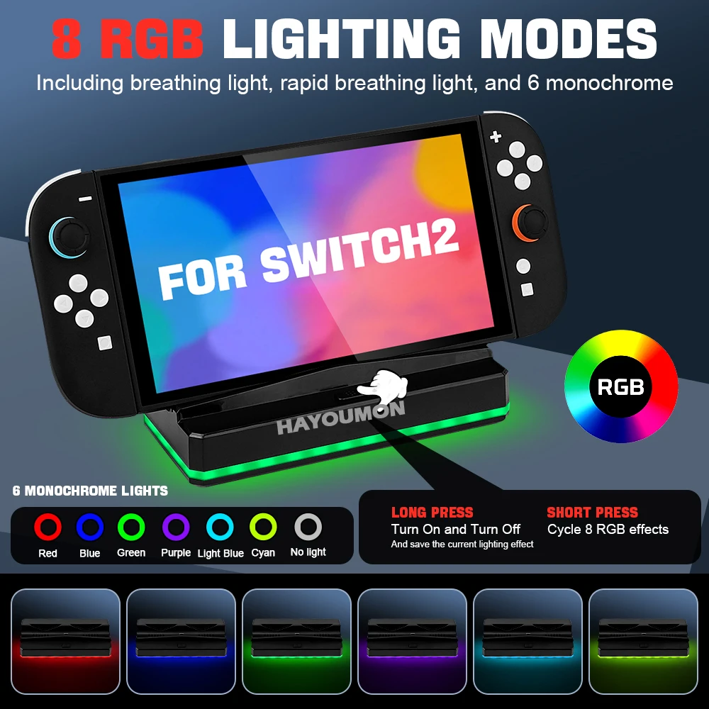 For NS Switch 2 Portable Charg - Gaming Accessories Led recension och pris