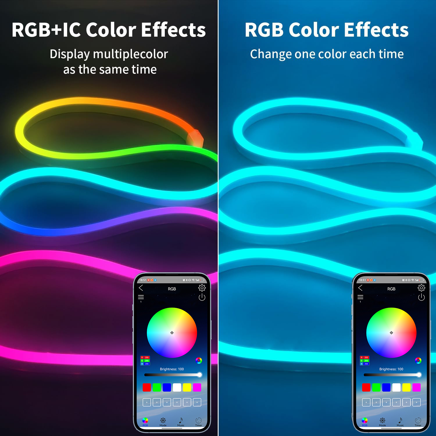Smart RGB Neon Rope Light 5V U - Gaming Accessories Led recension och pris
