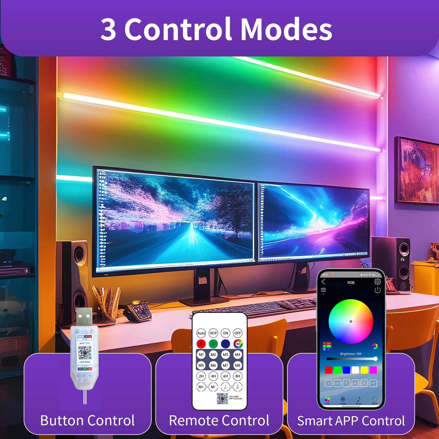 Smart RGB Neon Rope Light 5V U - Gaming Accessories Led recension och pris