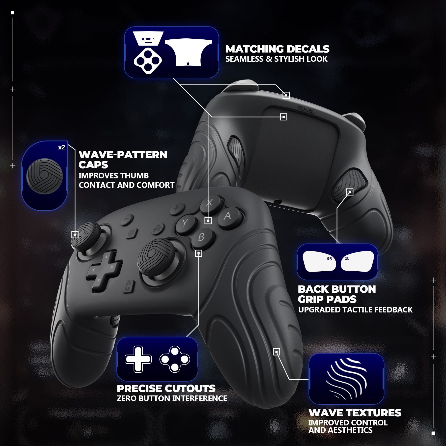 PlayVital Samurai Silicone Cov - Japanese Gaming Accessories recension och pris