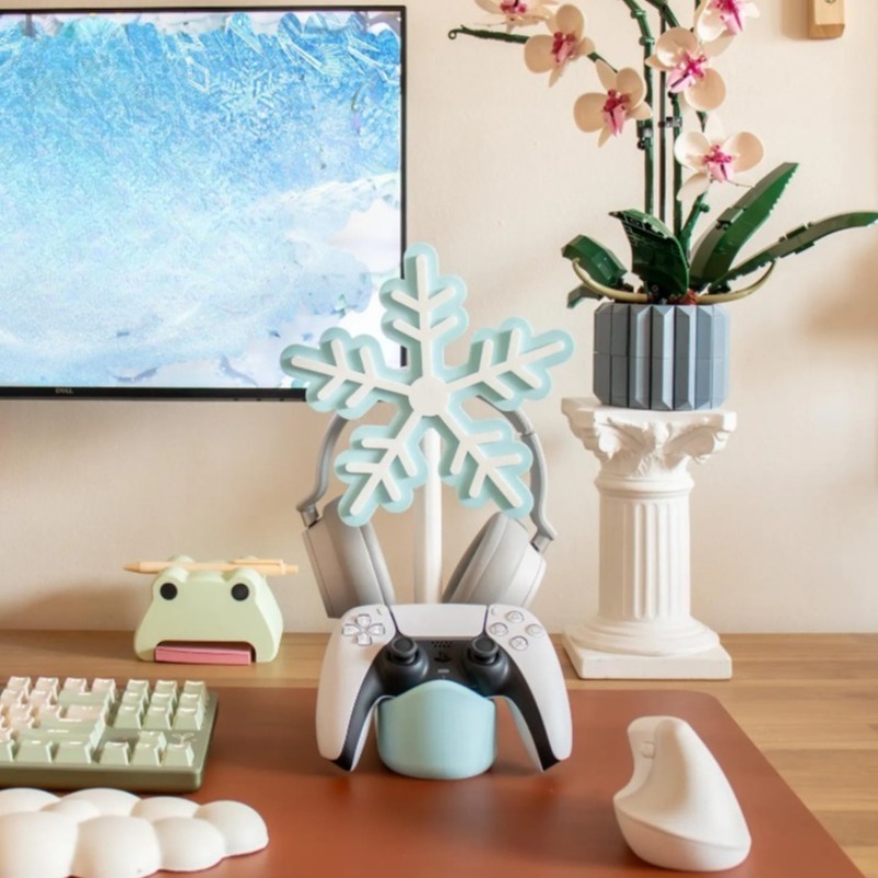 Snowflake Headphone Stand 3D P - Gaming Accessories To 3D Print recension och pris