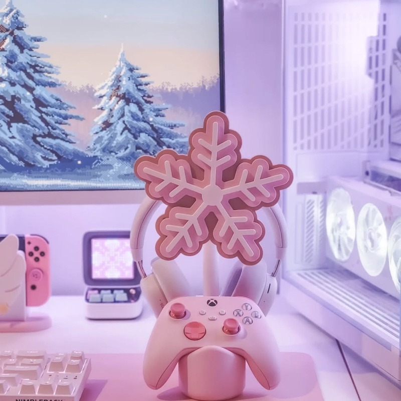 Snowflake Headphone Stand 3D P - Gaming Accessories To 3D Print recension och pris