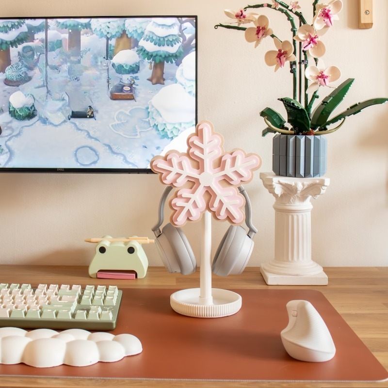 Snowflake Headphone Stand 3D P - Gaming Accessories To 3D Print recension och pris