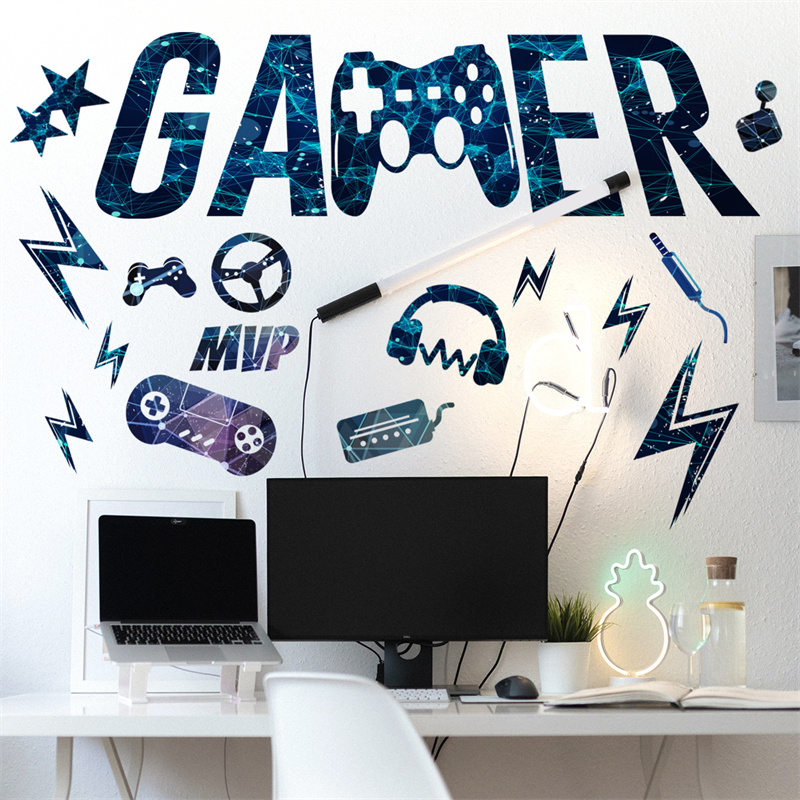 Gamer Vinyl Wall Stickers Game - Gaming Accessories Wallpaper recension och pris
