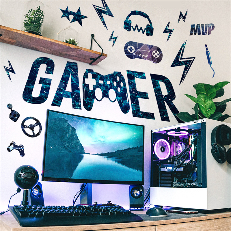 Gamer Vinyl Wall Stickers Game - Gaming Accessories Wallpaper recension och pris