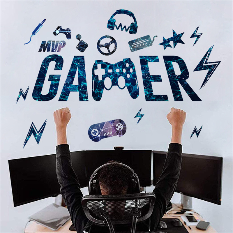 Gamer Vinyl Wall Stickers Game - Gaming Accessories Wallpaper recension och pris