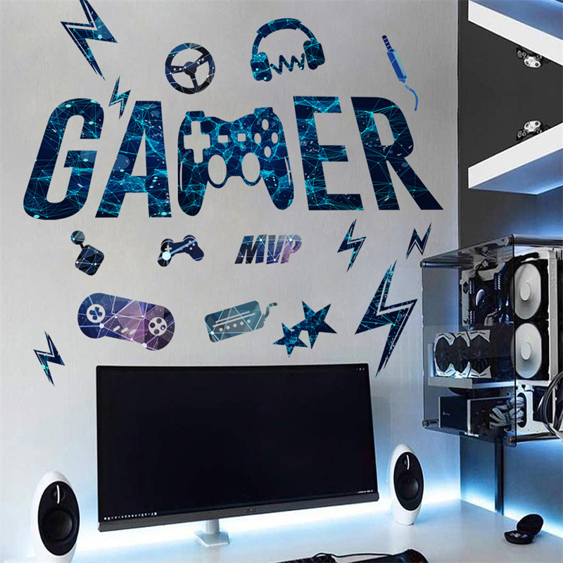 Gamer Vinyl Wall Stickers Game - Gaming Accessories Wallpaper recension och pris