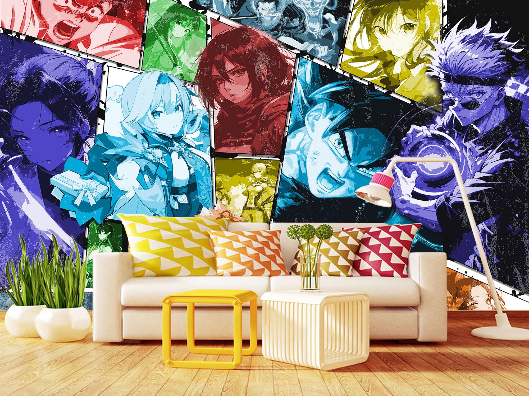Colorful Anime Wallpaper Wall  - Gaming Accessories Wallpaper recension och pris