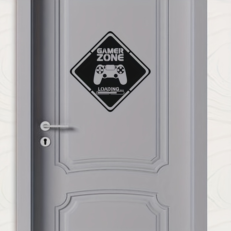 1pc Gamer Zone Door Decal Wall - Gaming Accessories Wallpaper recension och pris