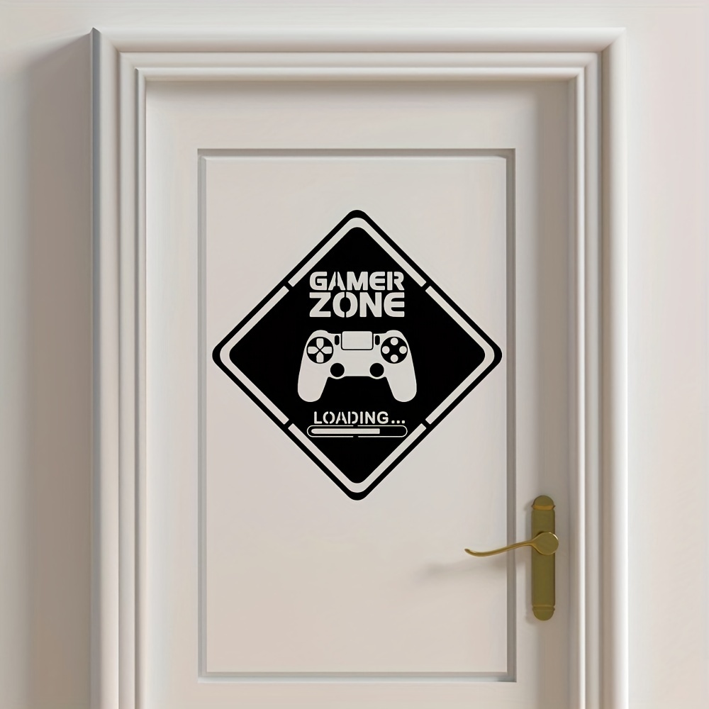 1pc Gamer Zone Door Decal Wall - Gaming Accessories Wallpaper recension och pris