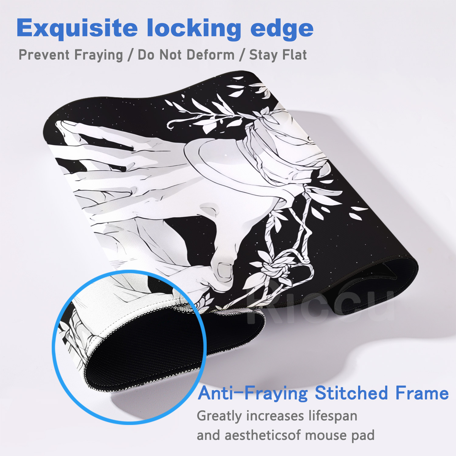 HD Large Black White XXL Gothi - Gaming Accessories Pc Setup recension och pris