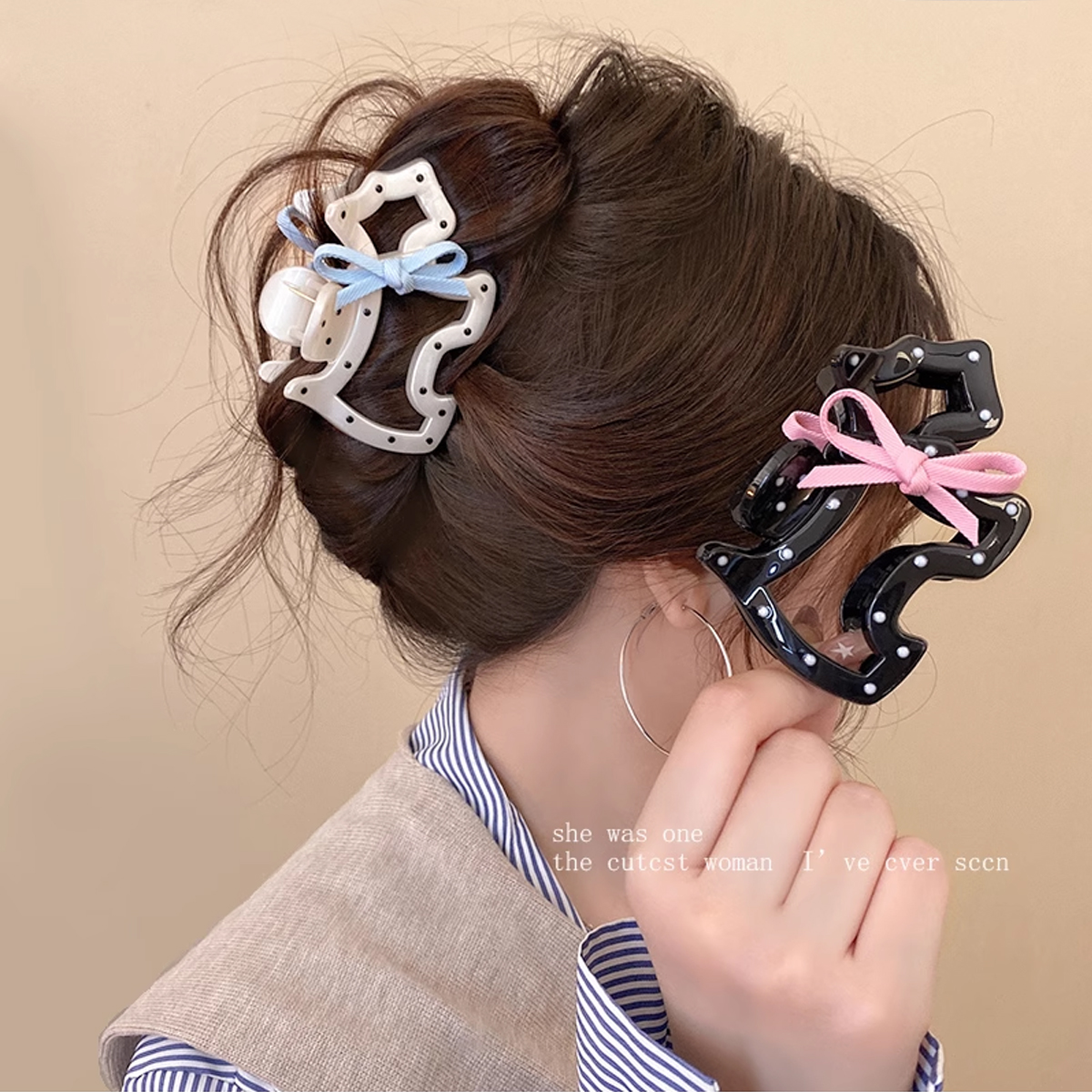 1pc bowknot polka dot dog claw - Gaming Equipment Accessories recension och pris