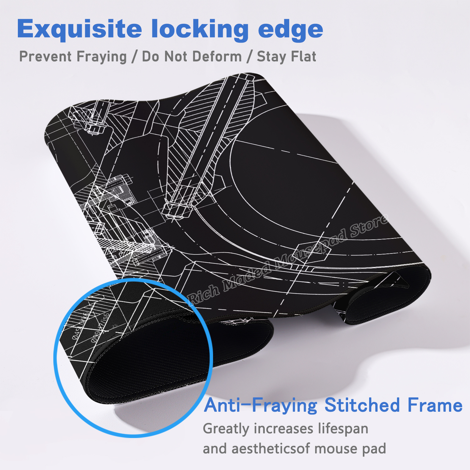 Black Large Mouse Pad Engineer - Gaming Accessories Drawing recension och pris